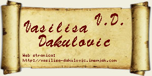 Vasilisa Dakulović vizit kartica